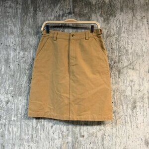 FILSON Women's Brown Canvas Cotton Mini Skirt